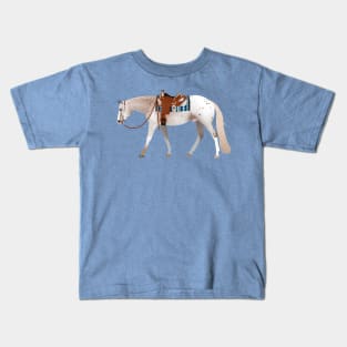 Roan Appaloosa Western Pleasure Horse - Equine Rampaige Kids T-Shirt